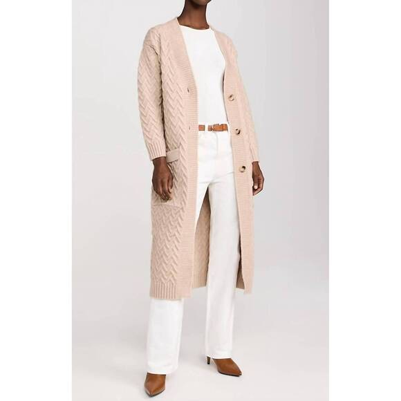 NEW LINE AND DOT isabella long cardigan in oatmeal